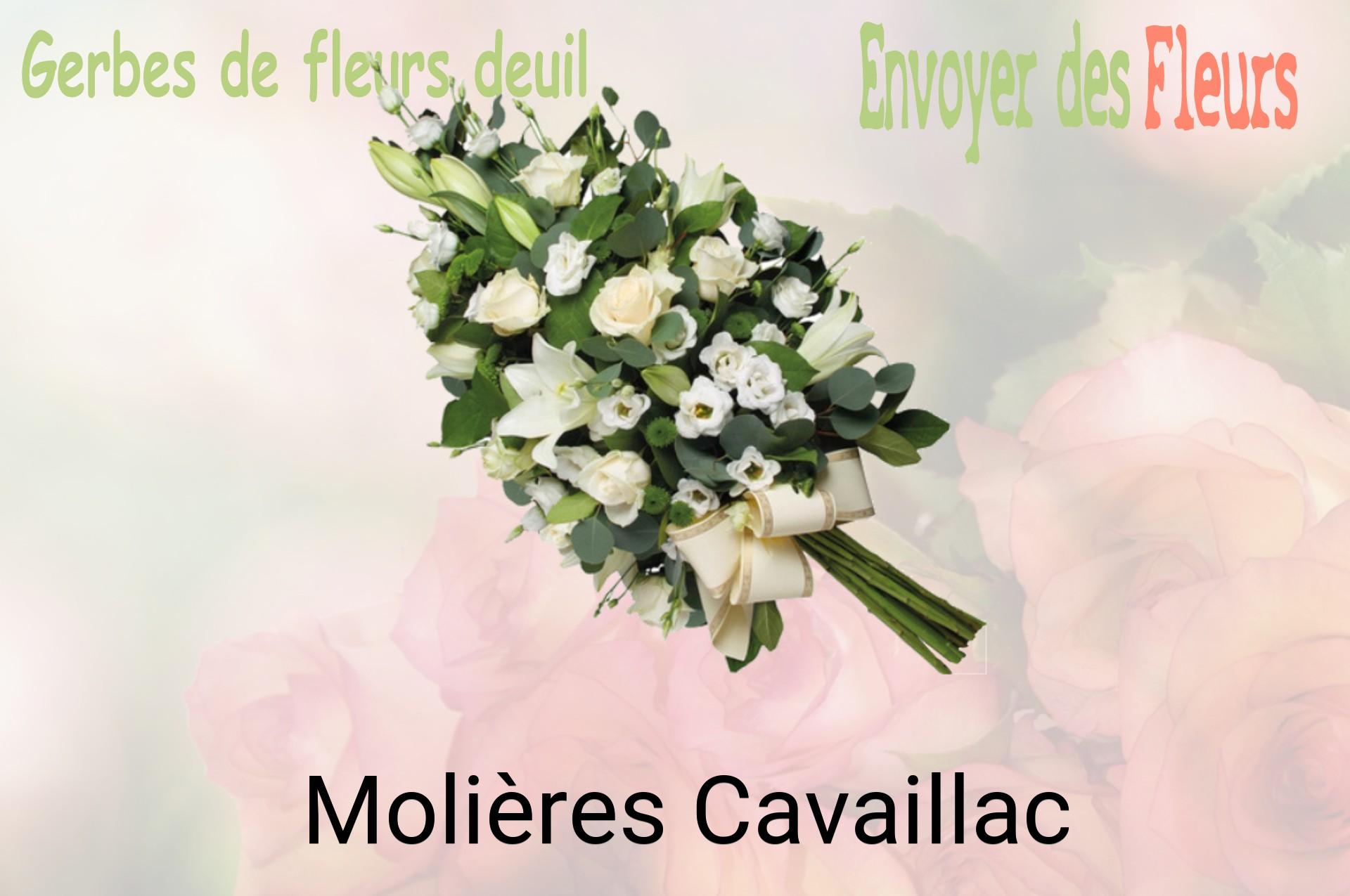 Gerbe de fleurs de deuil livrée à Molières-Cavaillac